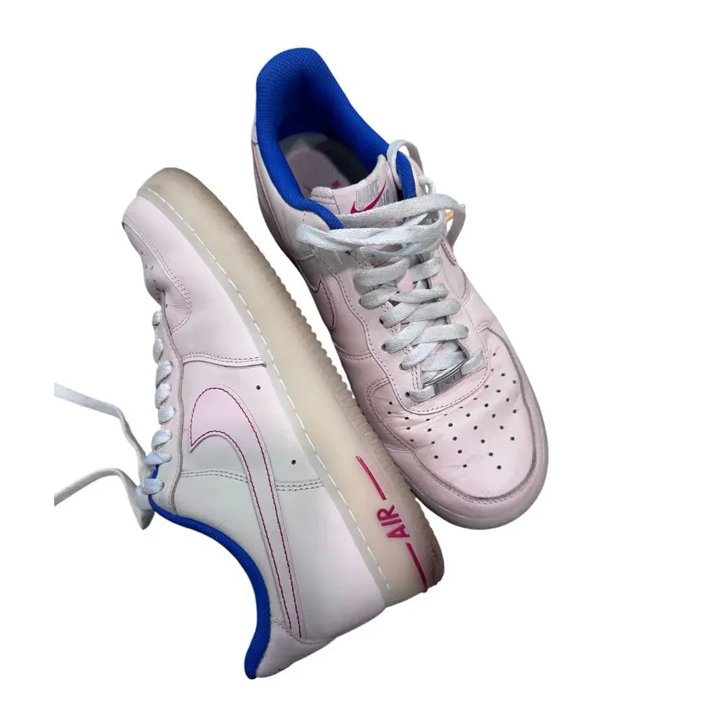 Nike Air Force 1 Low Pink Red Blue DH0928-800 Women’s Size 8.5 Rare Colorway